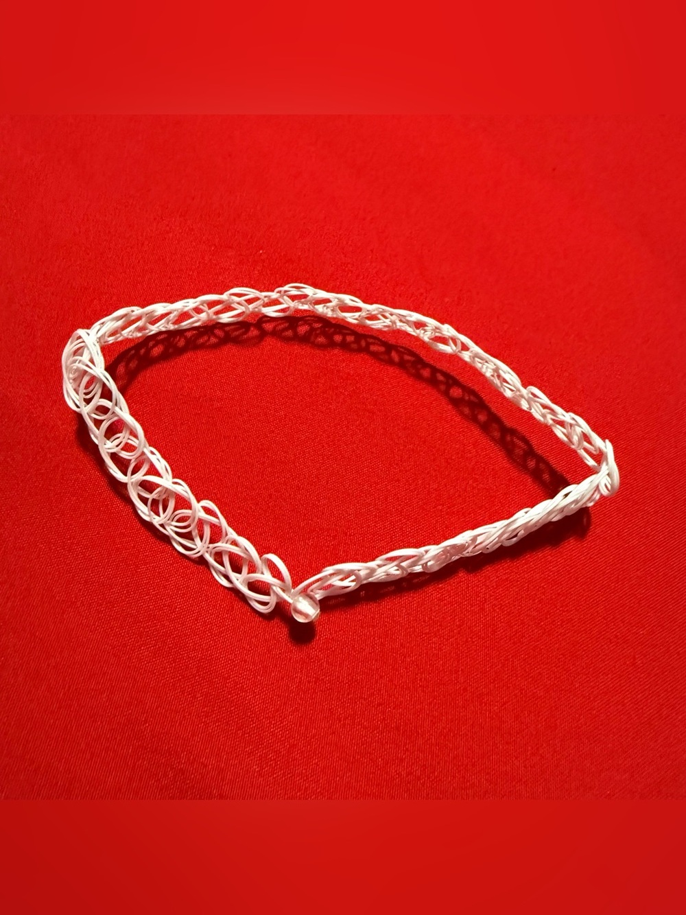 90ās white Stretch Tattoo Choker Necklace retro Braided Choker